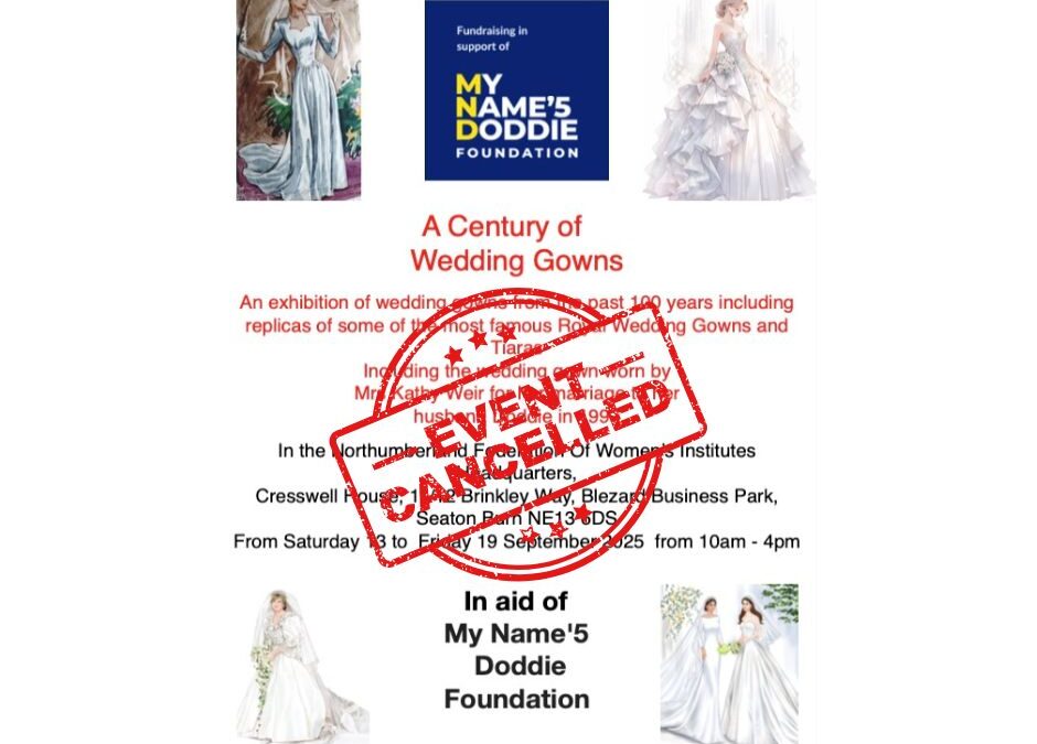 Wedding Gown Exhibition – CANCELLED.